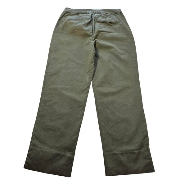 NYDJ size 12 green cropped ankle pants lift tuck EUC Career casual comfort fit - Picture 1 of 8
